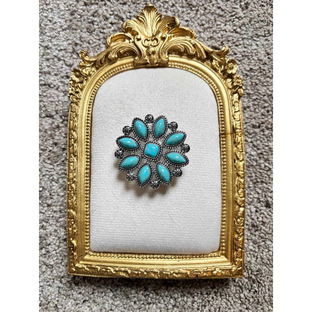 Western Turquoise Phone Grip PopSocket Floral Boho Cowgirl Phone Holder NWOT